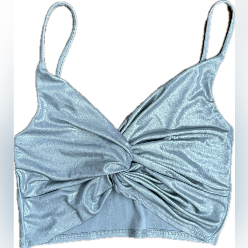 silver crop top